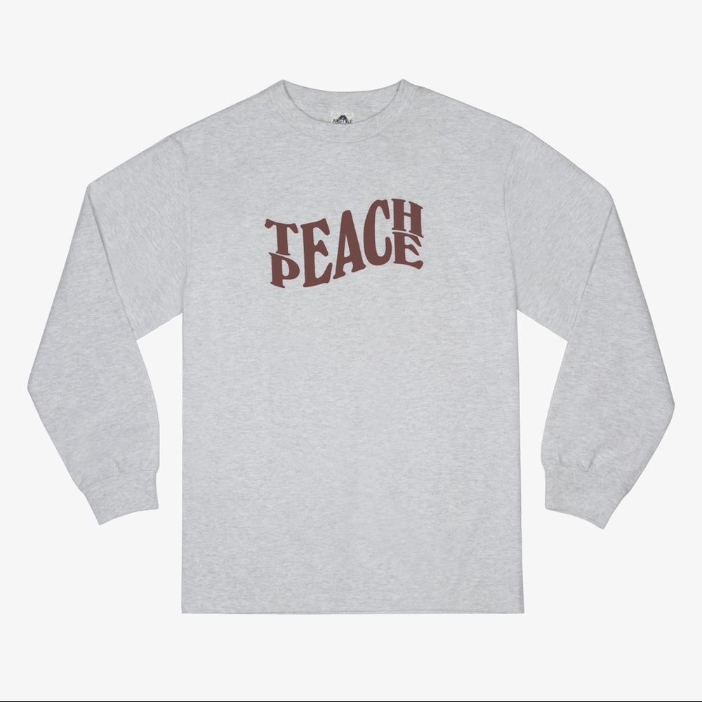 JJJJOUND Teach Peace Long Sleeve in Ash Grey